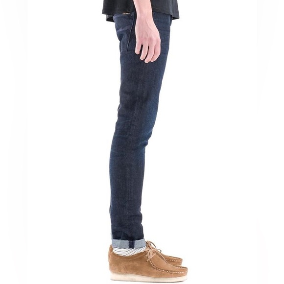 BRAND NEW NUDIE JEANS ‘Grim Tim’ skinny straight fit in Navy Thunder - Picture 4 of 12